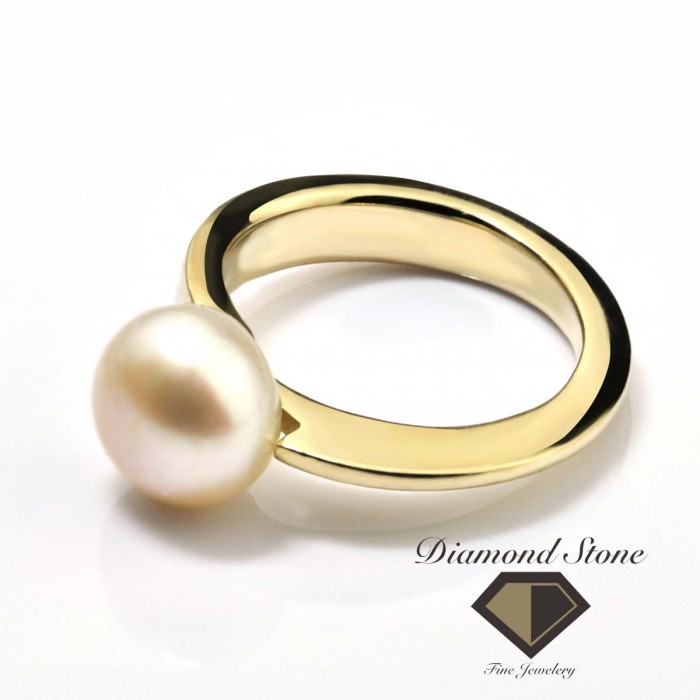 Inel din aur cu perla alba ILP001