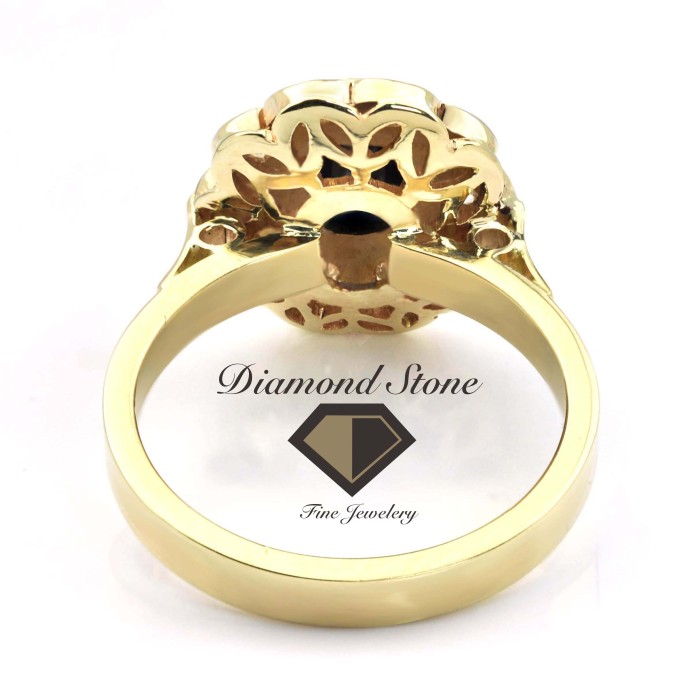 Inel din aur safir si diamante ILB004